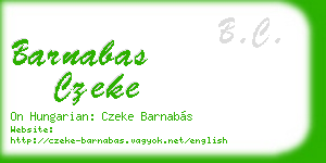 barnabas czeke business card